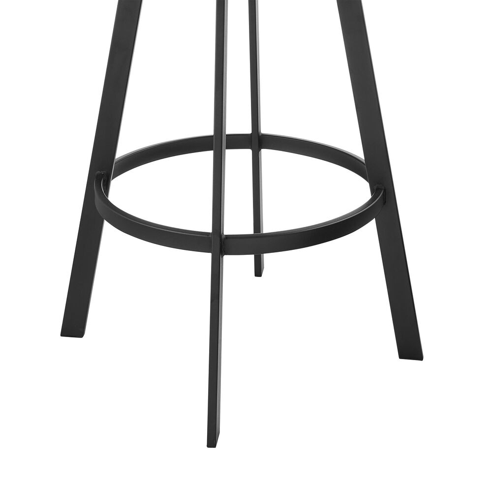 Armen Living Idris Swivel Counter Stool in Black, , large