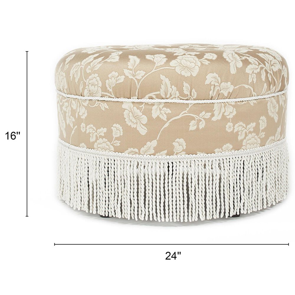 Jennifer Taylor Home Yolanda Standard Ottoman in Champagne Beige and Ivory, , large