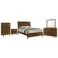 New Heritage Ballard 5 Piece Wood Queen Panel Bedroom Set in Walnut, , large