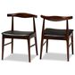 Baxton Studio Eira Side Chair in Dark Walnut (Set of 2), , large