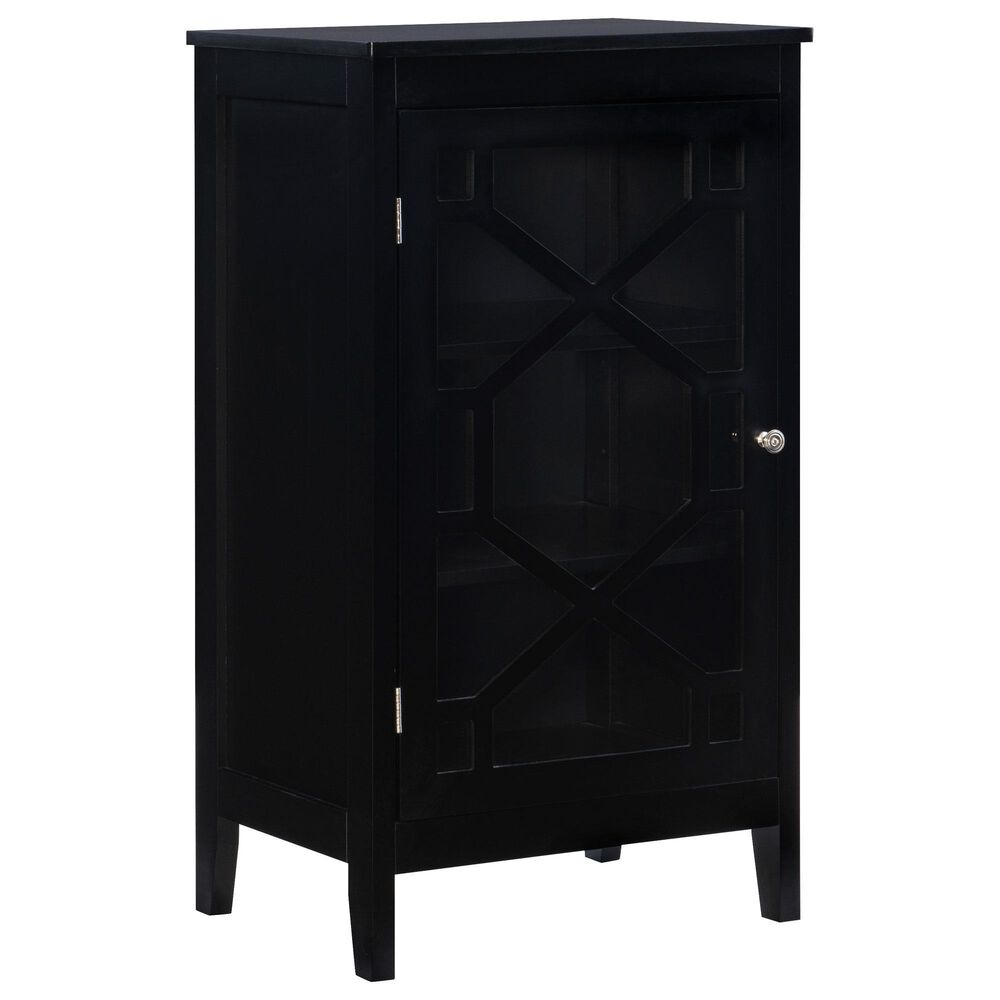 Linon Home Decor Fetti Small Cabinet in Black, , large