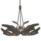 Hand Crafted Iron Lamps Corona 6-Light Pendant in Dark Smoke, , large