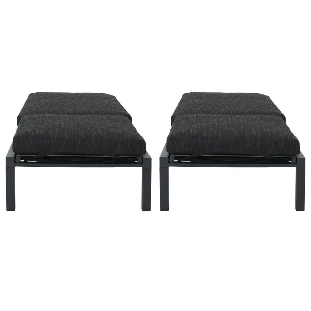 Hearth and Haven Navan Outdoor Foldable and Stackable Chaise Lounge in Dark Grey &#40;Set of 2&#41;, , large