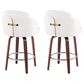 LumiSource Dahlia Swivel Counter Stool with Black Velvet Upholstery in Walnut and Chrome (Set of 2), , large