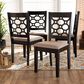 Baxton Studio Peter Side Chair with Sand Cushion in Dark Brown (Set of 4), , large