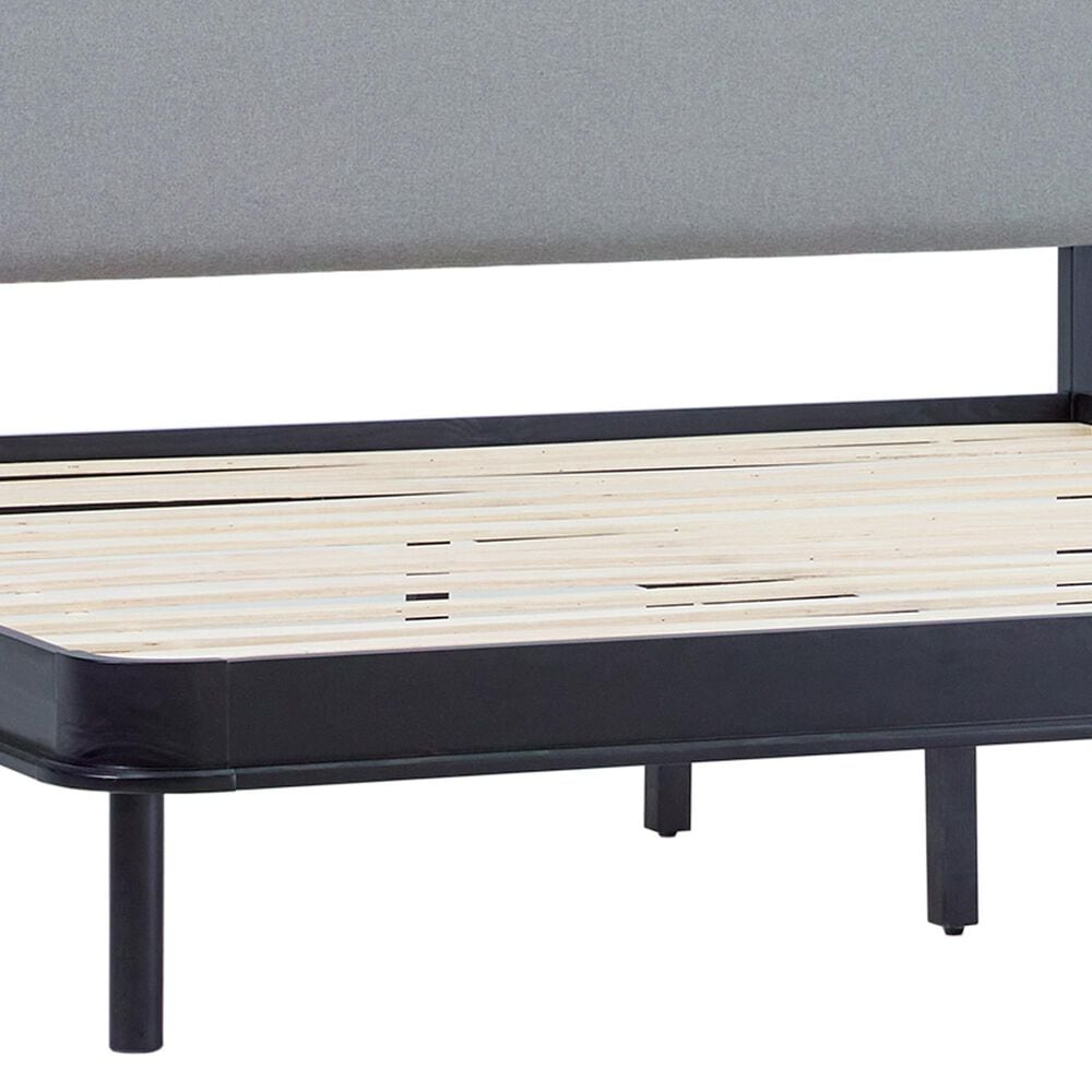 Walker Edison Annette Queen Platform Bed in Black, , large