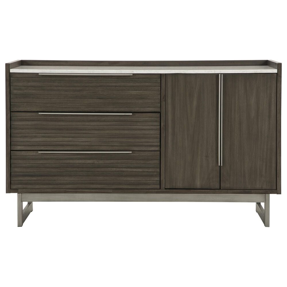 Ashley Arkenton 3-Drawer Dresser in Grayish Brown and White, , large