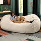 Jaxx Grand Lounger 7" Bean Bag Sofa in Ivory, , large