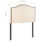 Modway Curl Nailhead Upholstered Queen Headboard in Dark Brown, , large