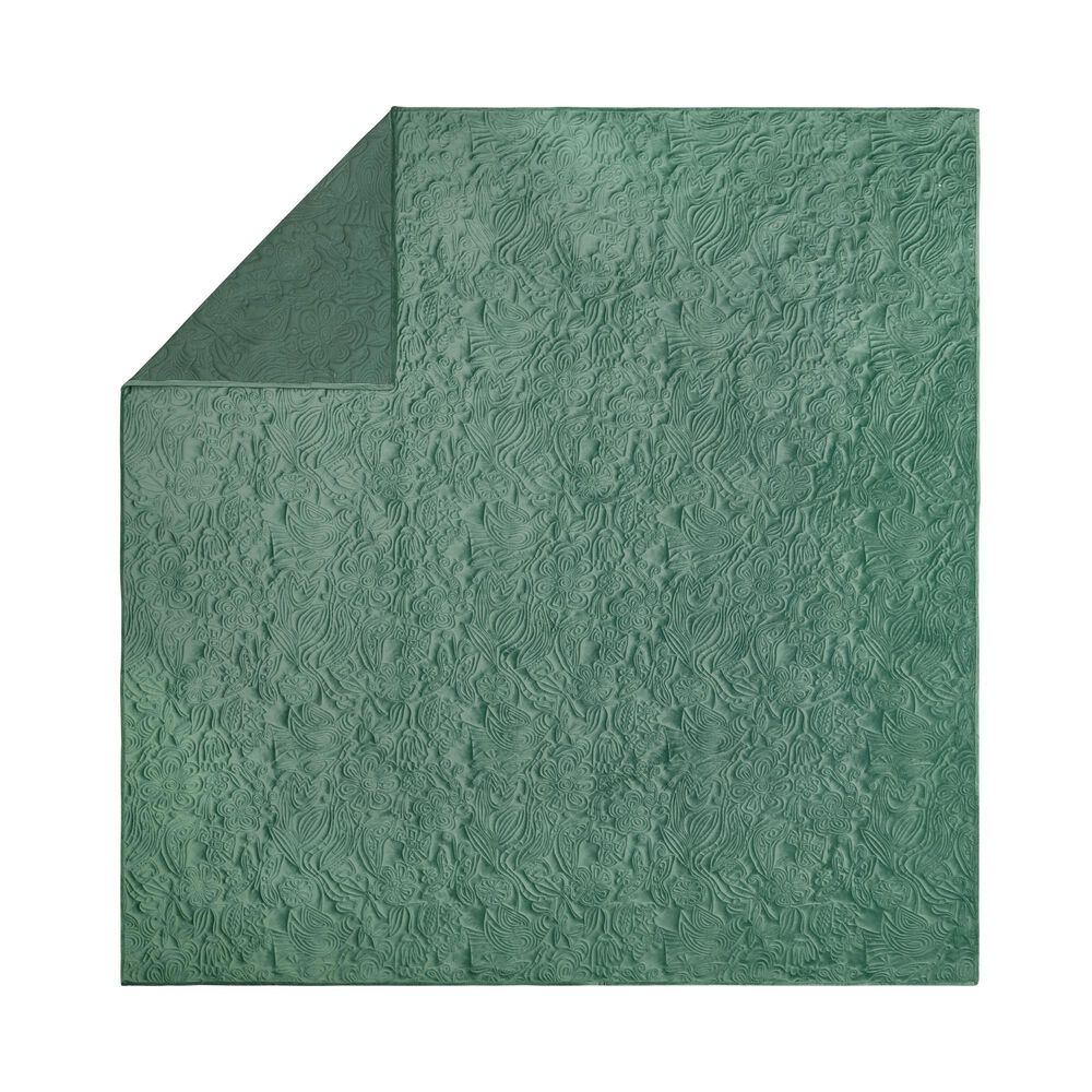 Urban Playground Secret Garden 3-Piece King Quilt Set in Emerald Green, , large