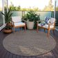 Dalyn Rug Company Laidley 10" Round Chocolate Indoor/Outdoor Area Rug, , large