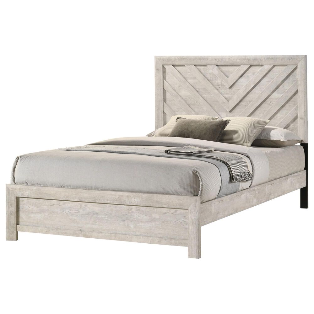 Crown Mark Valor 3-Piece King Bedroom Set with Two Nightstands in Light Gray, , large