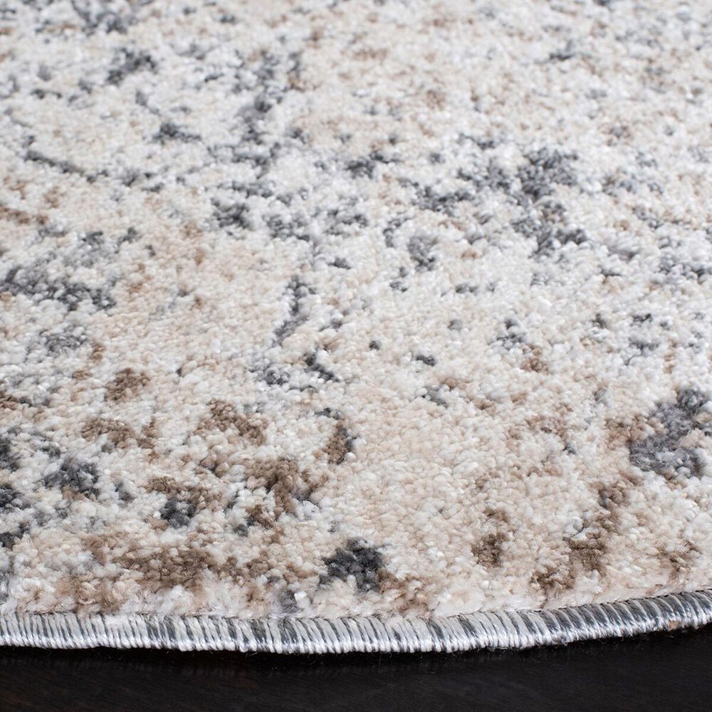 Safavieh Aston ASN705 3&#39; Round Ivory and Grey Area Rug, , large