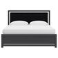 Ashley Zuraleus King Upholstered Panel Bed with Two Nightstands in Matte Black, , large