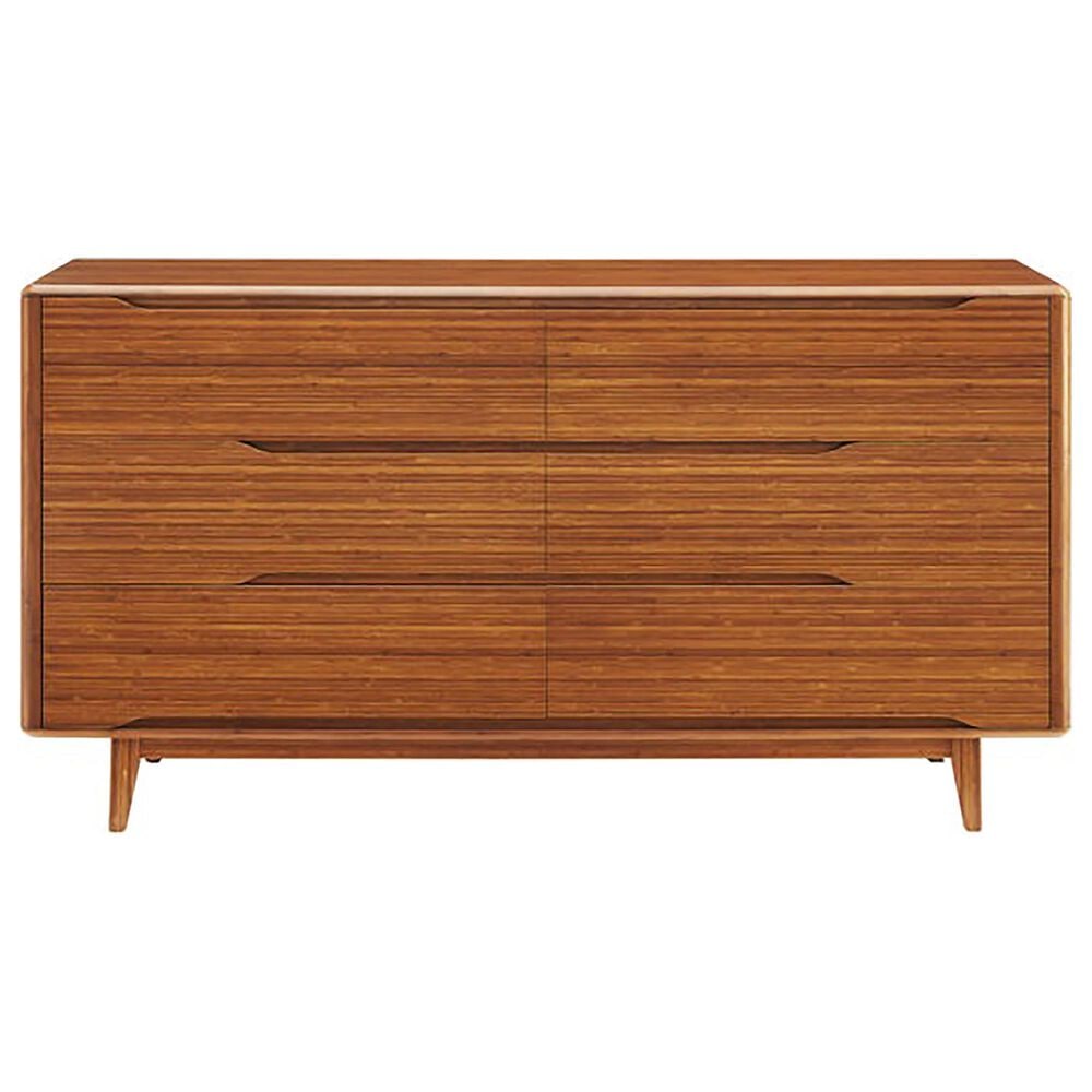 Natural Bamboo Furnishings Currant 4-Piece Queen Bedroom Set in Amber, , large