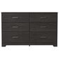 Ashley Belachime 6 Drawer Dresser and Mirror in Dark Charcoal, , large