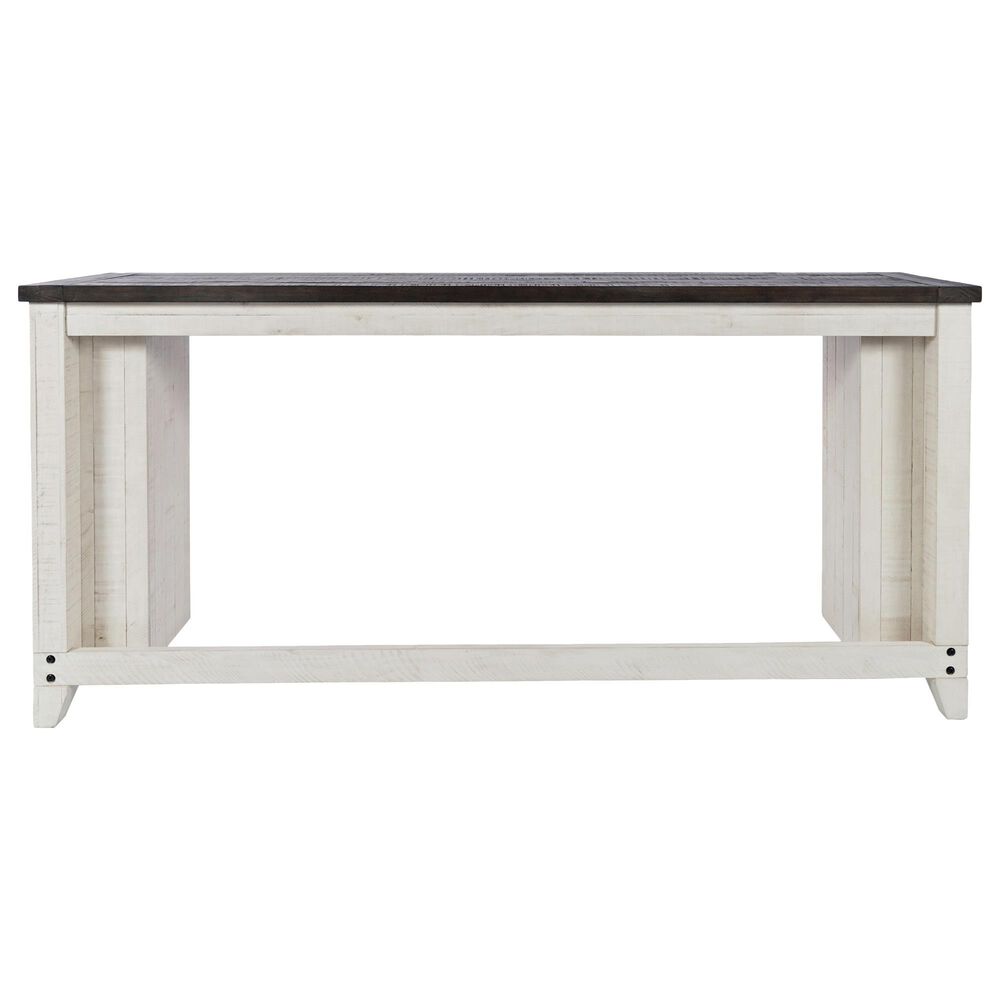 Waltham Madison County Sofa Console and 3 Stools in Vintage White and Barnwood, , large
