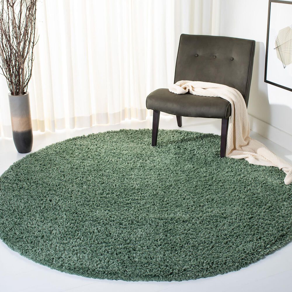 Safavieh August Shag 5&#39; Round Green Area Rug, , large