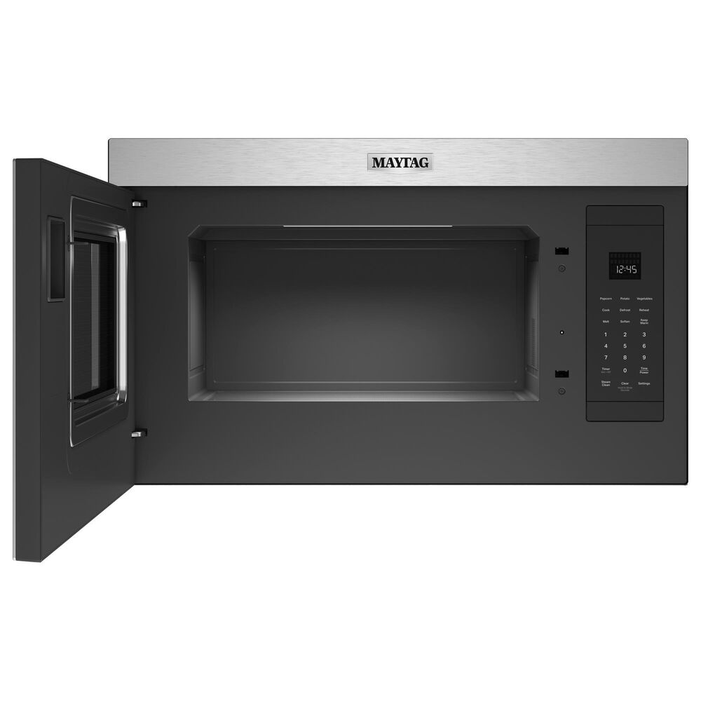 Maytag 2-Piece Kitchen Package with 1.1 Cu. Ft. Over-the-Range Flush Microwave and 5 Cu. Ft. Gas Range in Fingerprint Resistant Stainless Steel, , large