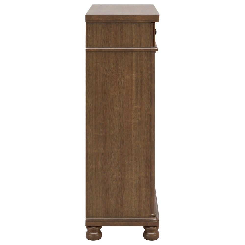 Ashley Rowlenstown 5-Piece Queen Poster Bedroom Set in Brown, , large