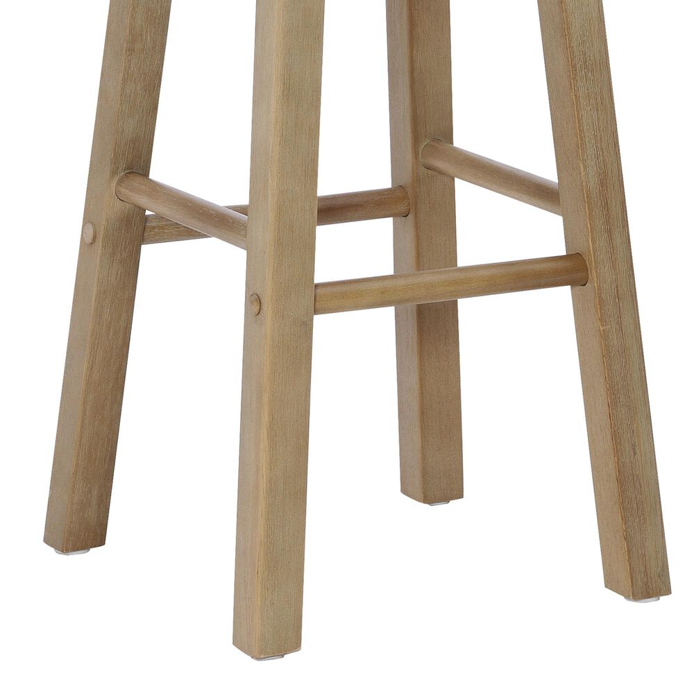 Linon Home Decor Abby 29" Bar Stool in Grey Wash, , large