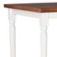 Linon Home Decor Willow Dining Table in Honey Brown and Vanilla White - Table Only, , large