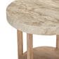 Belle Furnishings Danby End Table in Nutmeg and Alabaster, , large