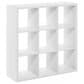 HOMLUX 9-Cube Reversible Open Back Bookshelf in White, , large