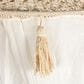 Creative Coop 108" x 20" Cotton Macrame Canopy with Tassels in White, , large