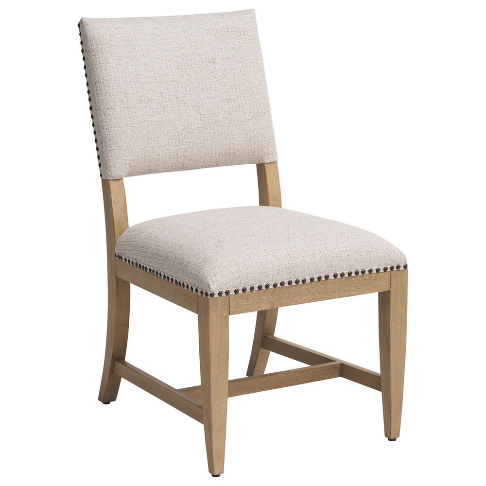 Lexington Home Brands Montecito Colburn Side Chair with Seabridge Cushion in Light Chestnut and Ivory, , large