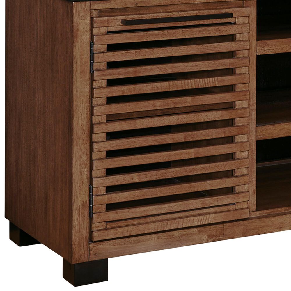 Ashley Kallari 84" XL TV Stand in Warm Brown and Matte Black, , large