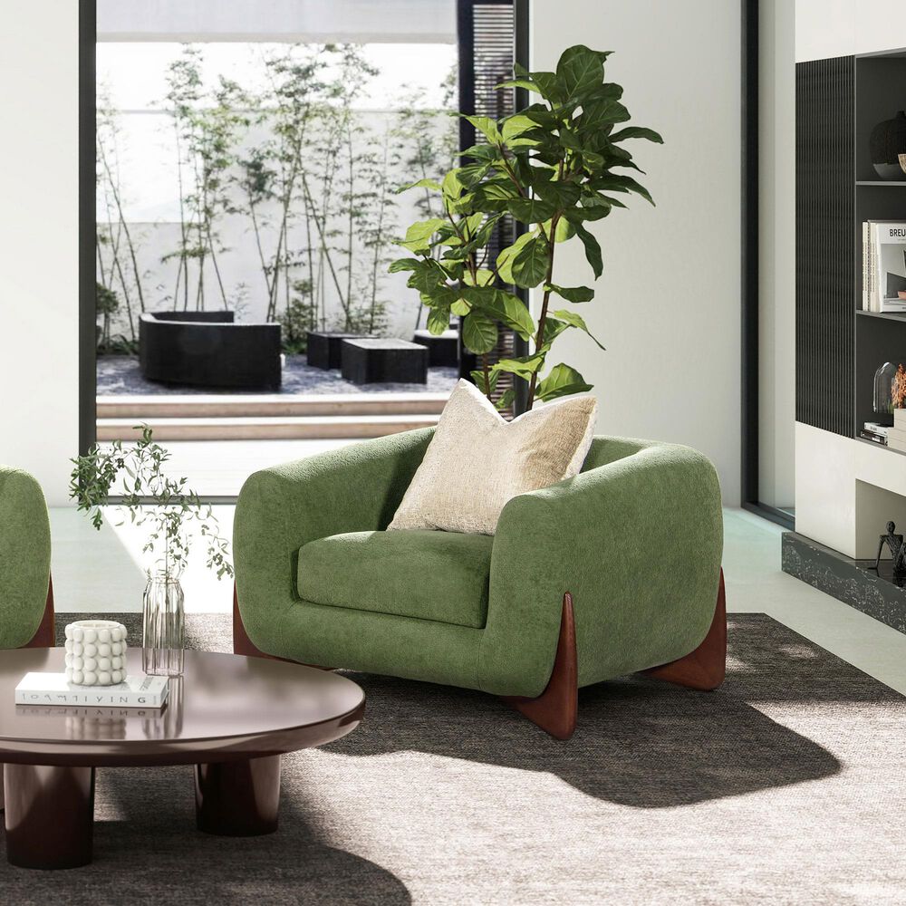 Jennifer Taylor Home Alpine Accent Arm Chair in Moss Green, , large