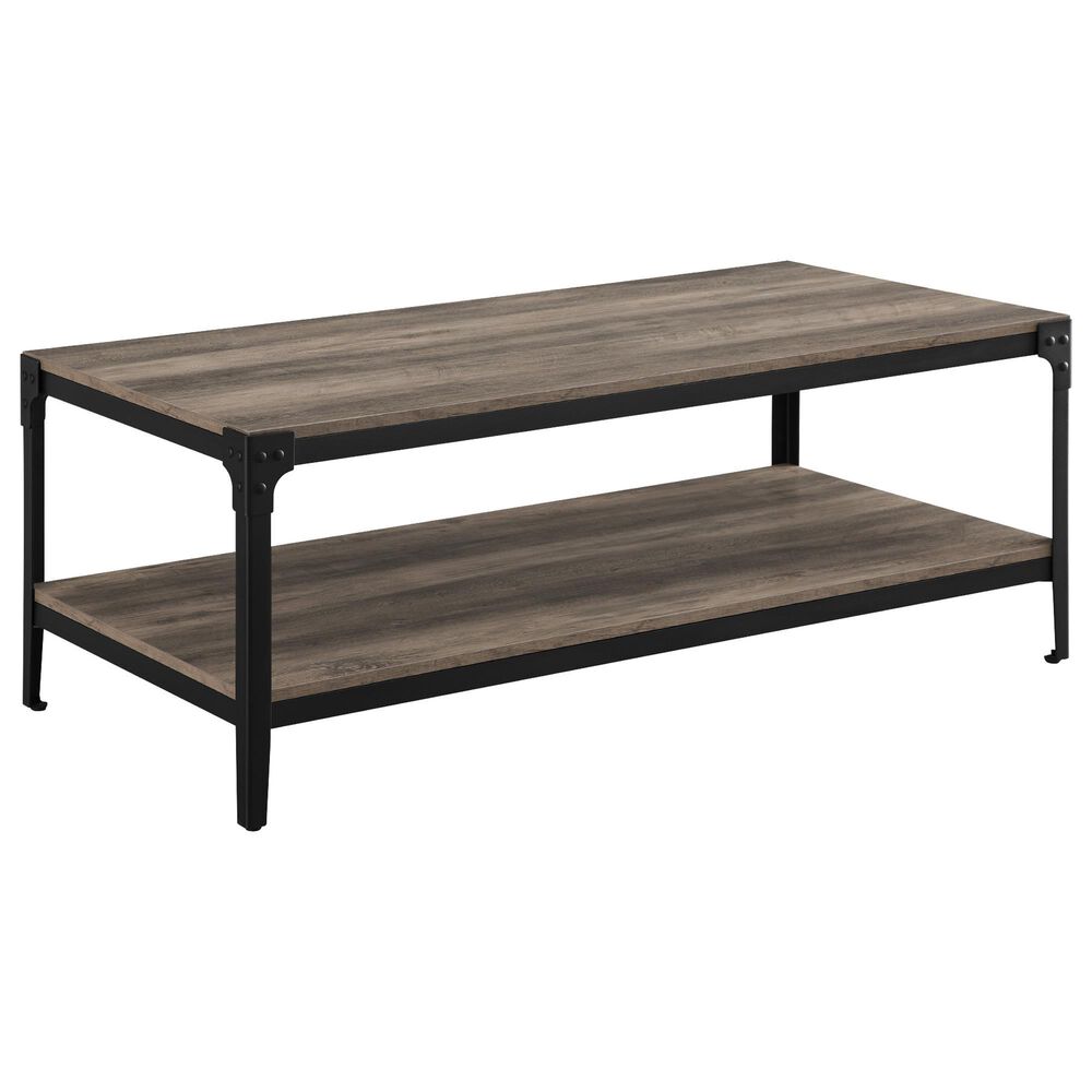 Walker Edison Angle Iron Coffee Table in Grey Wash, , large