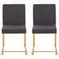 Lumisource Fuji Side Chair with Charcoal Cushion in Gold (Set of 2), , large