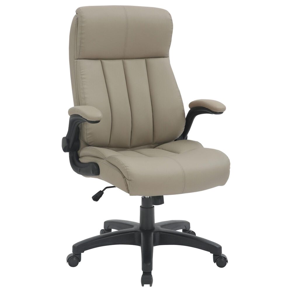 Rta Products Llc Ultra-Padded Executive Office Chair with Flip-Up Armrests in Taupe, , large
