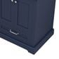 Lexora Home Dukes 60" Double Bathroom Vanity in Navy Blue with 2 cm White Quartz Top and Rectangular Sinks, , large