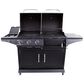 Char-Broil Deluxe Liquid Propane and Charcoal Combo Grill in Black, , large
