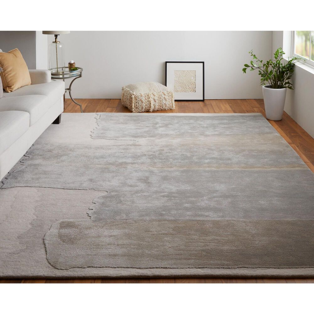 Feizy Anya 5&#39; x 8&#39; Gray and Ivory Area Rug, , large