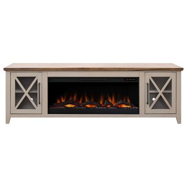 Legends Home Ithaca 83" Fireplace Console in Sandstone and Bourbon, , large