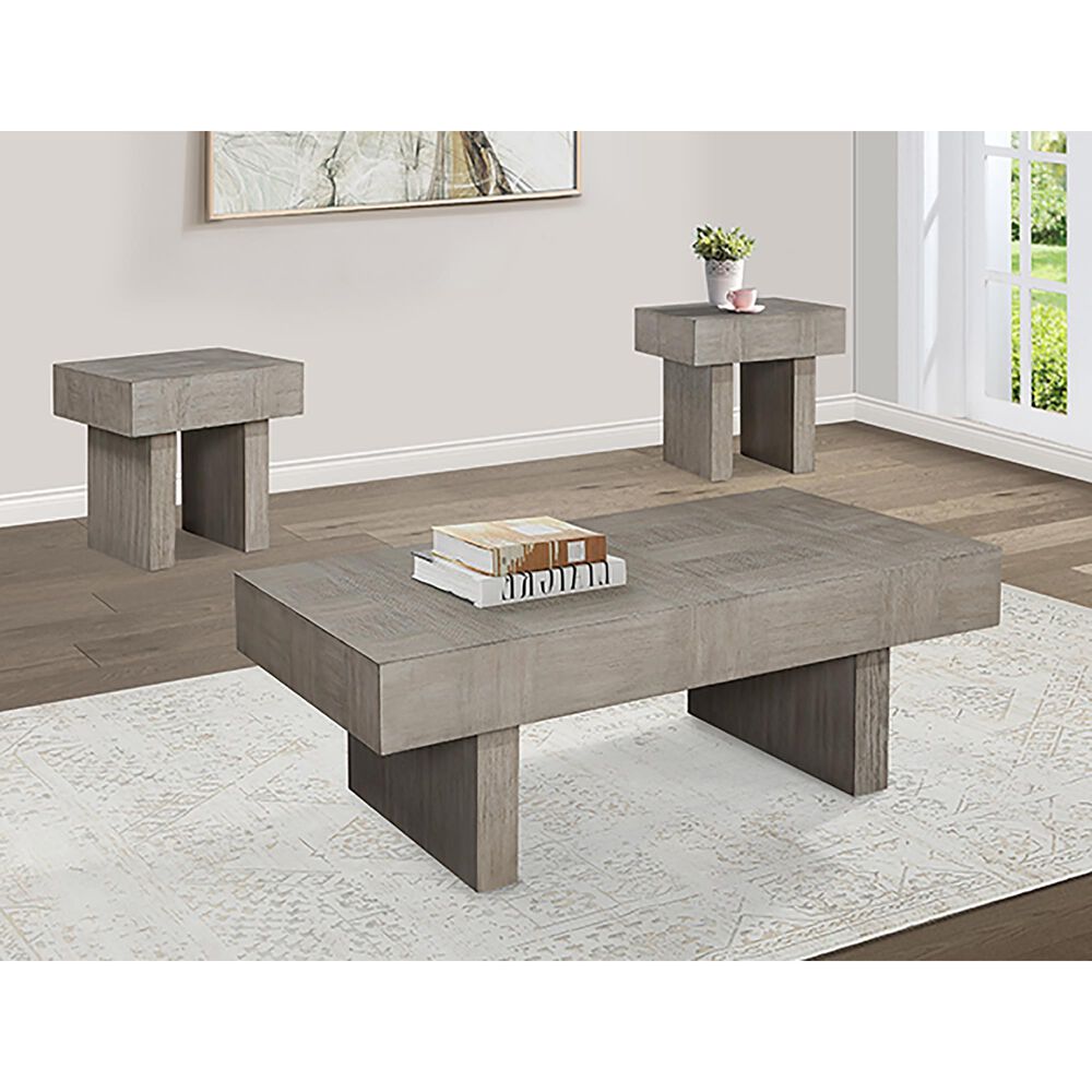 Crown Mark Crawley Square End Table in Gray, , large