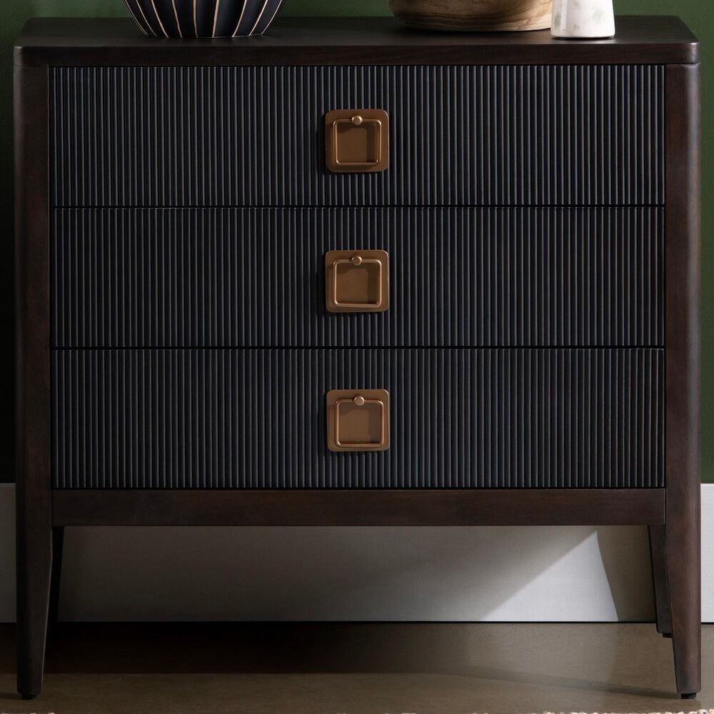 Crestview Collection Worthington 3-Drawer Chest in Dark Brown and Black, , large