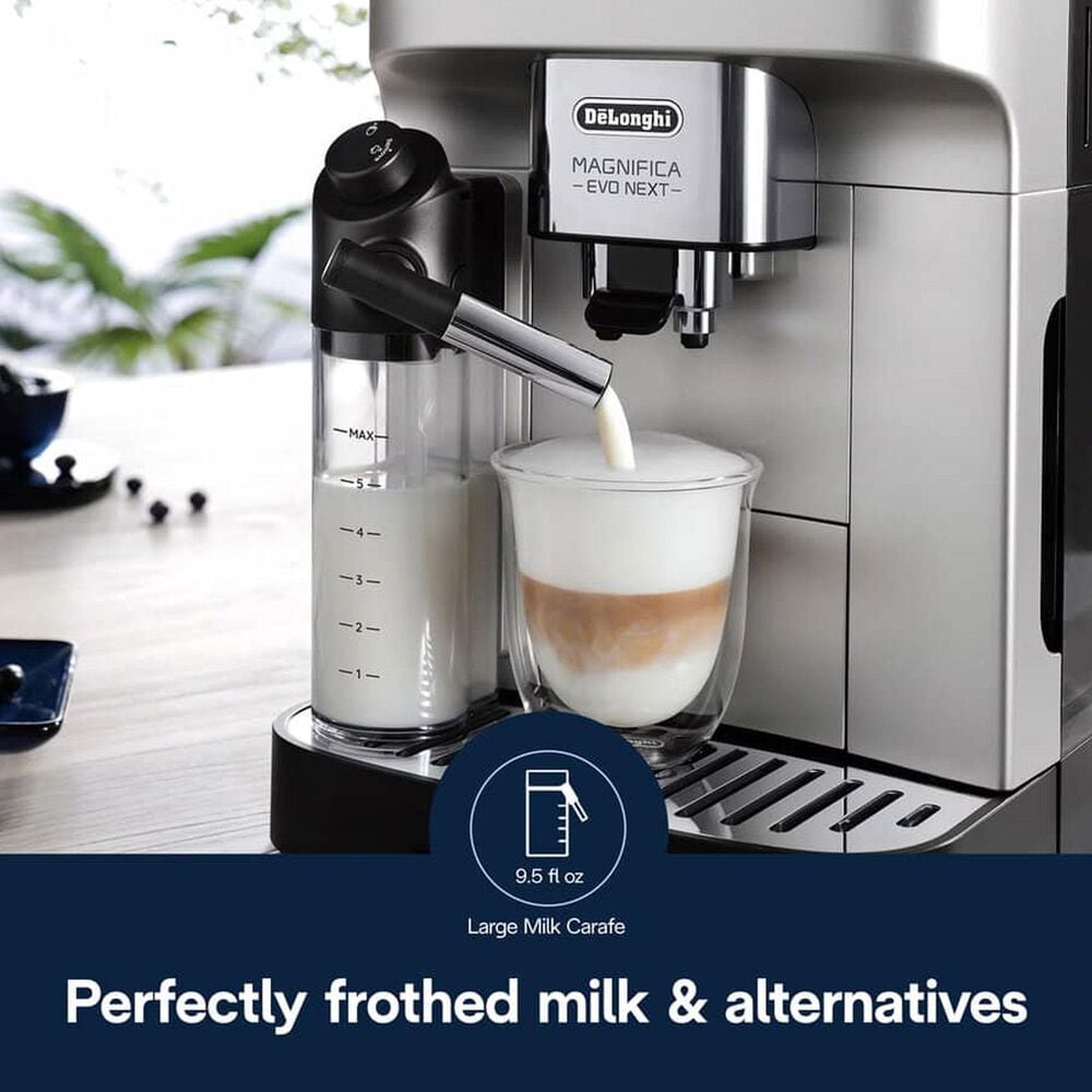 DeLonghi Magnifica Evo Next 61 Oz Espresso Machine in Silver Black, , large
