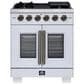 Forno Capriasca 30" Freestanding French Door Gas Range in White, , large