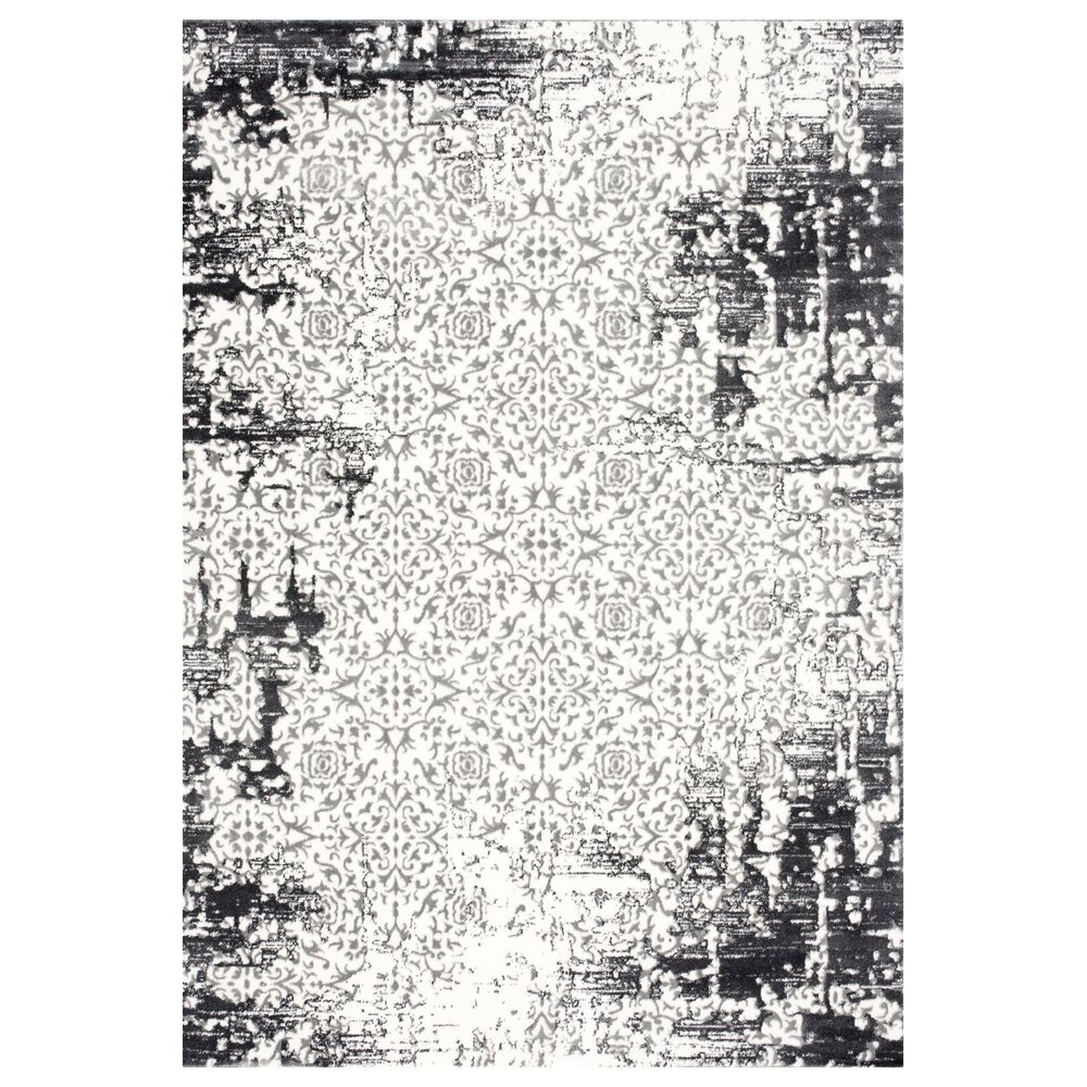 Art Carpet Abington Floral 5" x 7" Gray and Squirrel Area Rug, , large