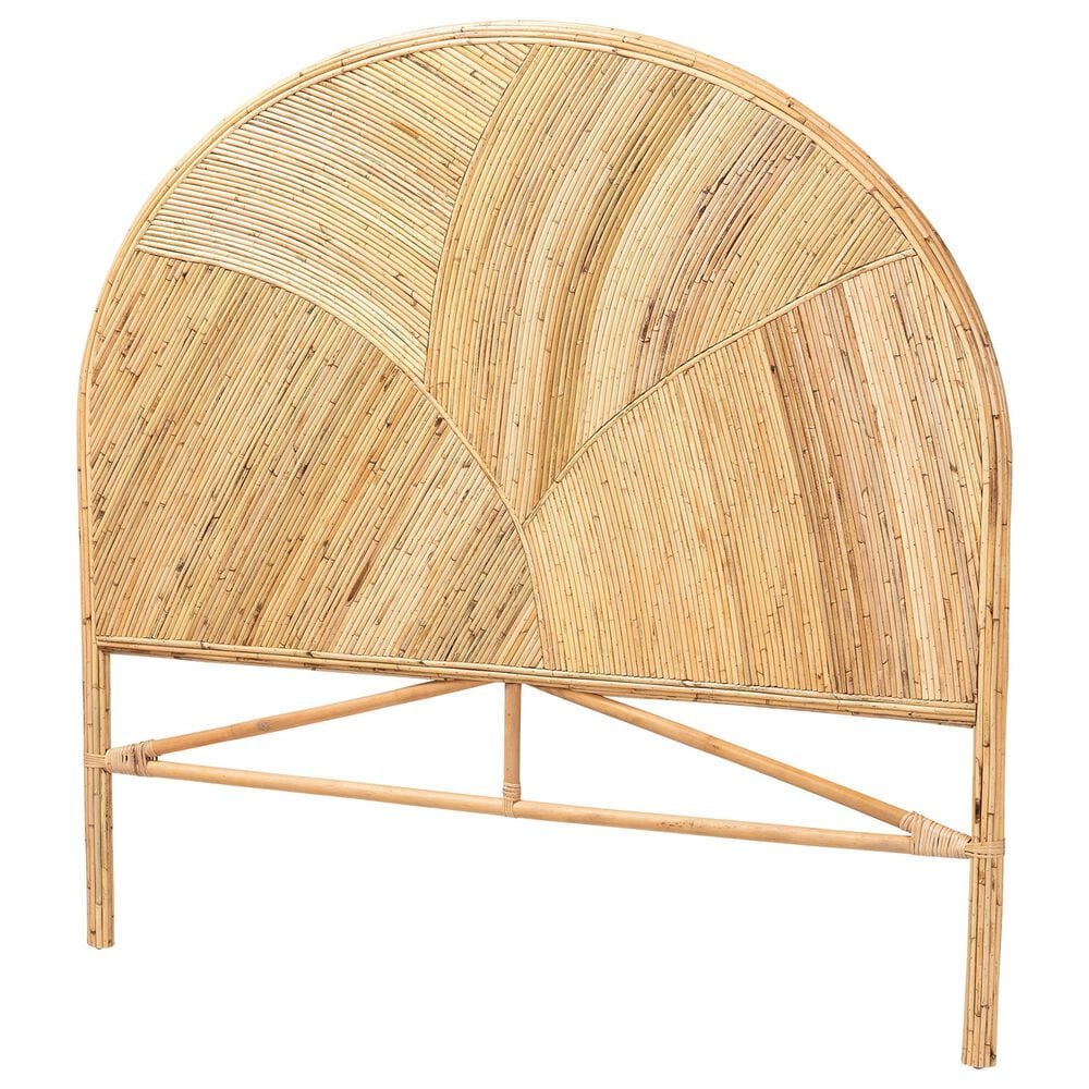 Baxton Studio Seana King Panel Headboard in Honey, , large