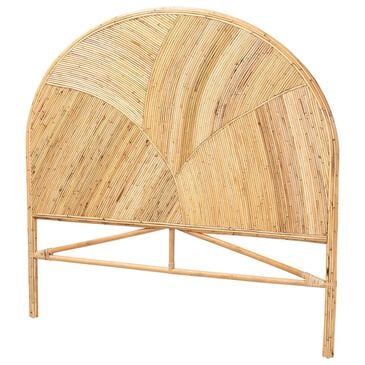 Baxton Studio Seana King Panel Headboard in Honey, , large