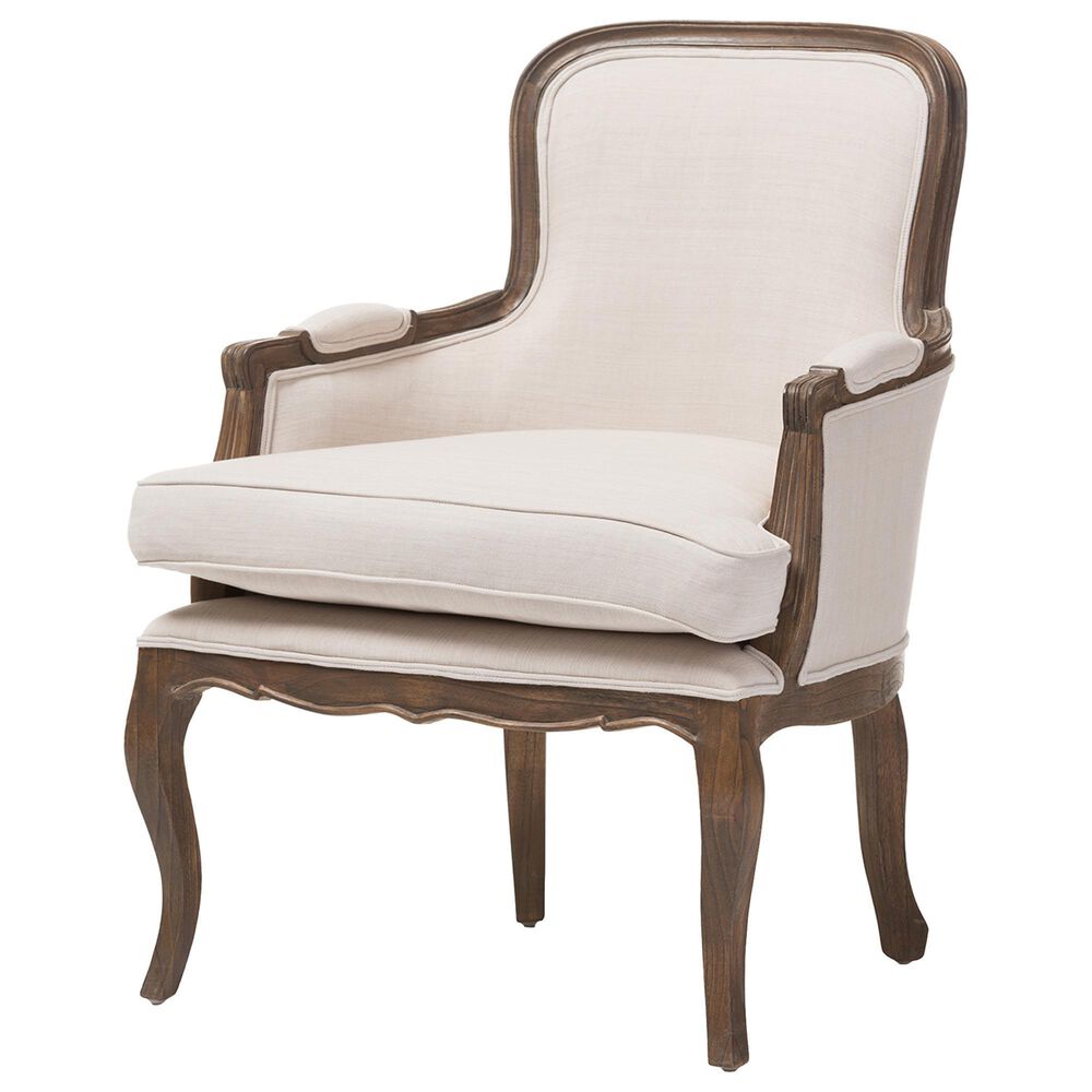 Baxton Studio Napoleon Accent Chair in Beige, , large