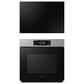 Samsung Bespoke 2-Piece Kitchen Package with Stainless Steel Bespoke 30" Single Wall Oven and Black 30" Induction Cooktop, , large