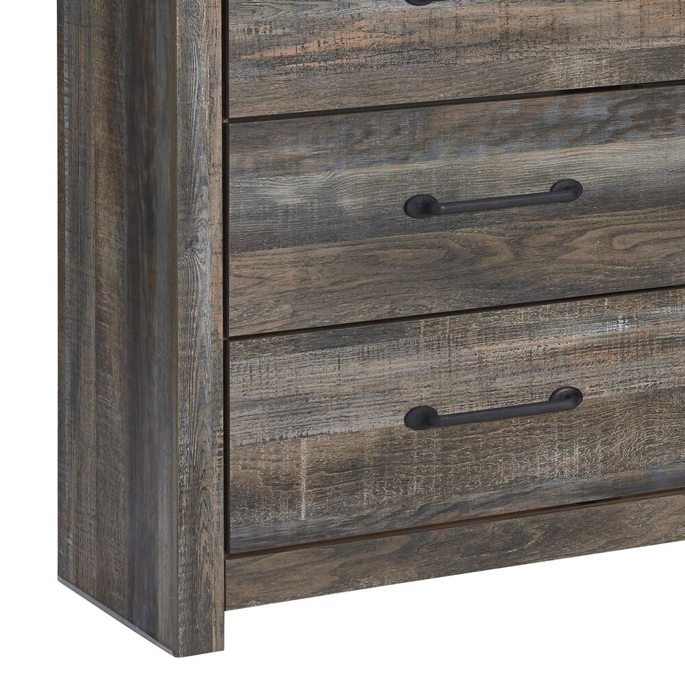 Ashley Drystan 3-Piece Queen Panel Bedroom Set in Brown Rustic, Burnt Orange and Teal, , large