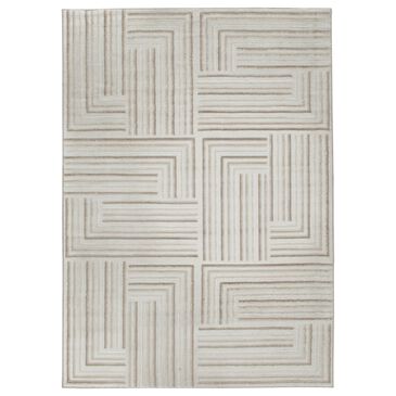Ashley Darmondard 5" x 7" Cream and Taupe Area Rug, , large